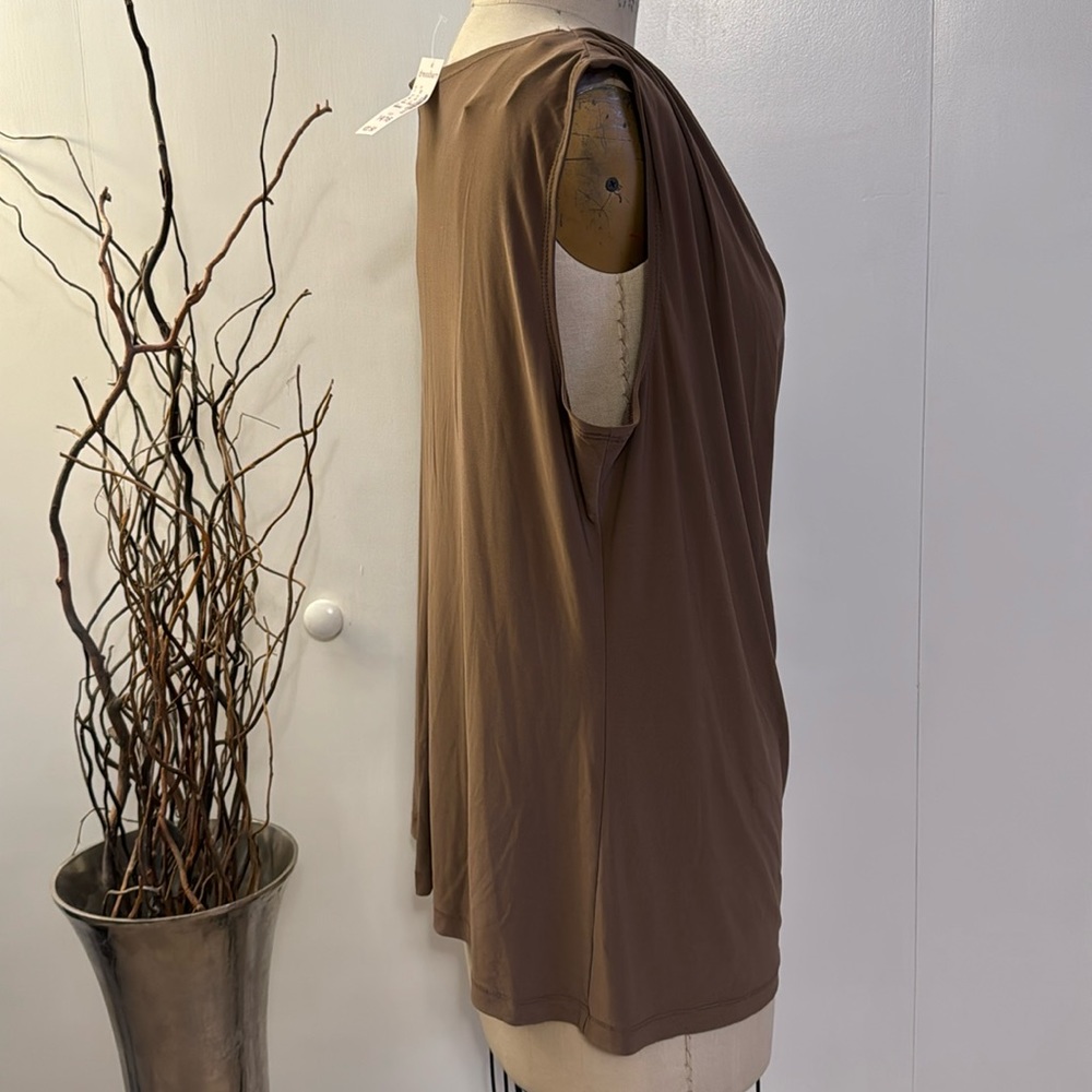 Dress Barn sleeveless blouse with cowl neck - Picture 5 of 8